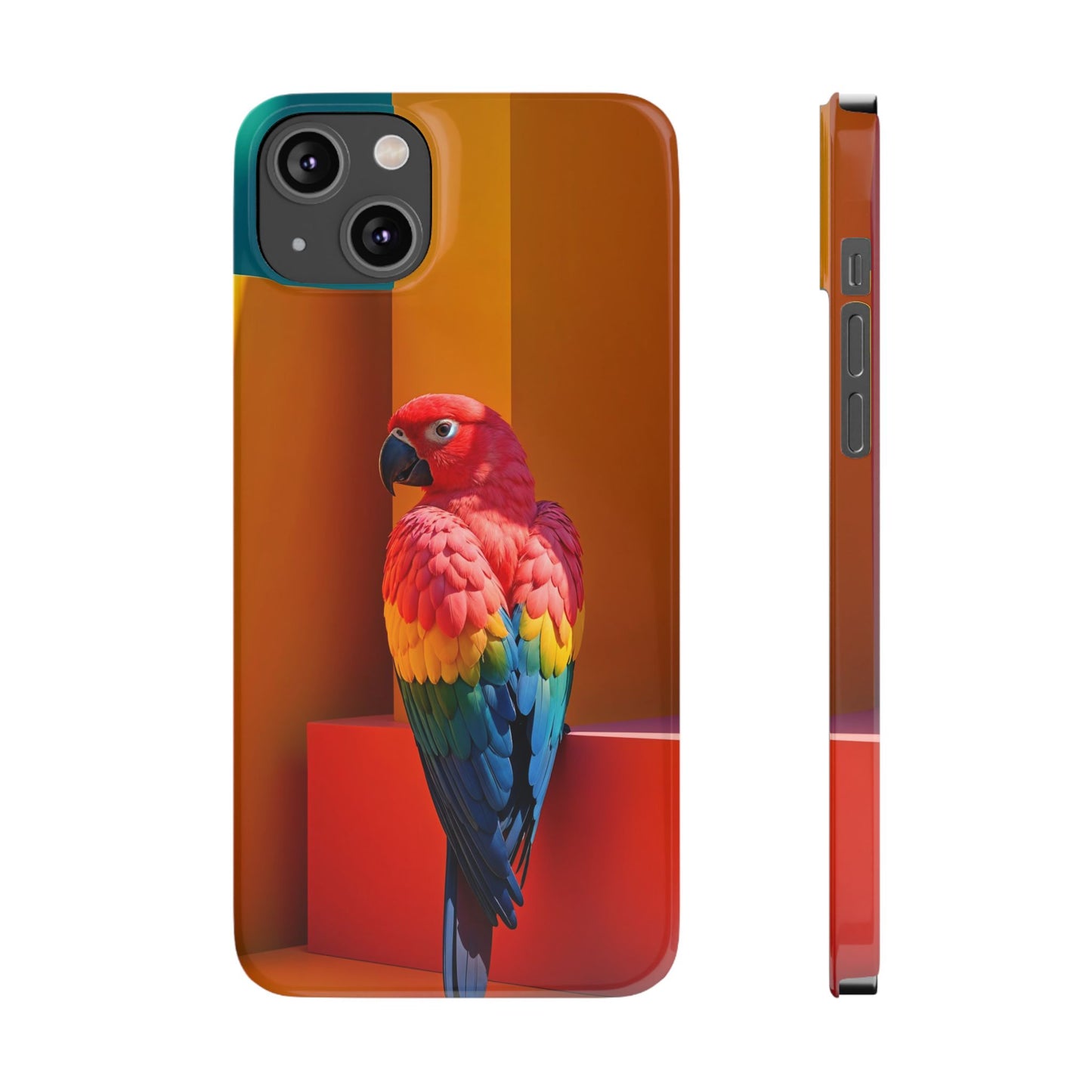 Vibrant Parrot Slim Phone Case - Colorful Tropical Design for Nature Lovers