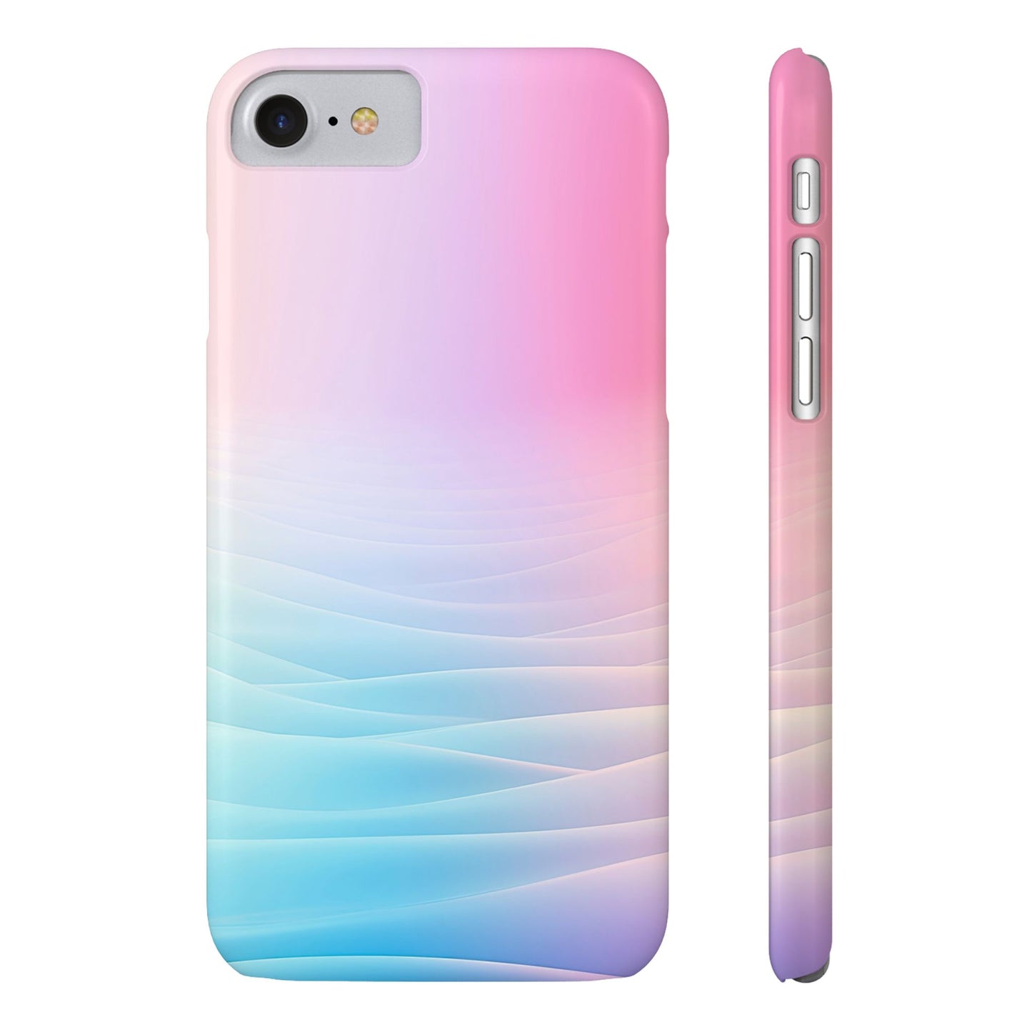 Pastel Waves Slim Phone Case - Soft Gradient Design for Trendy Protection