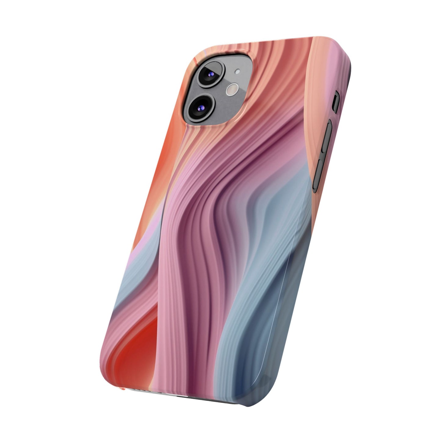 Stylish Slim Phone Cases with Wave Patterns - Perfect Gift for Art Lovers