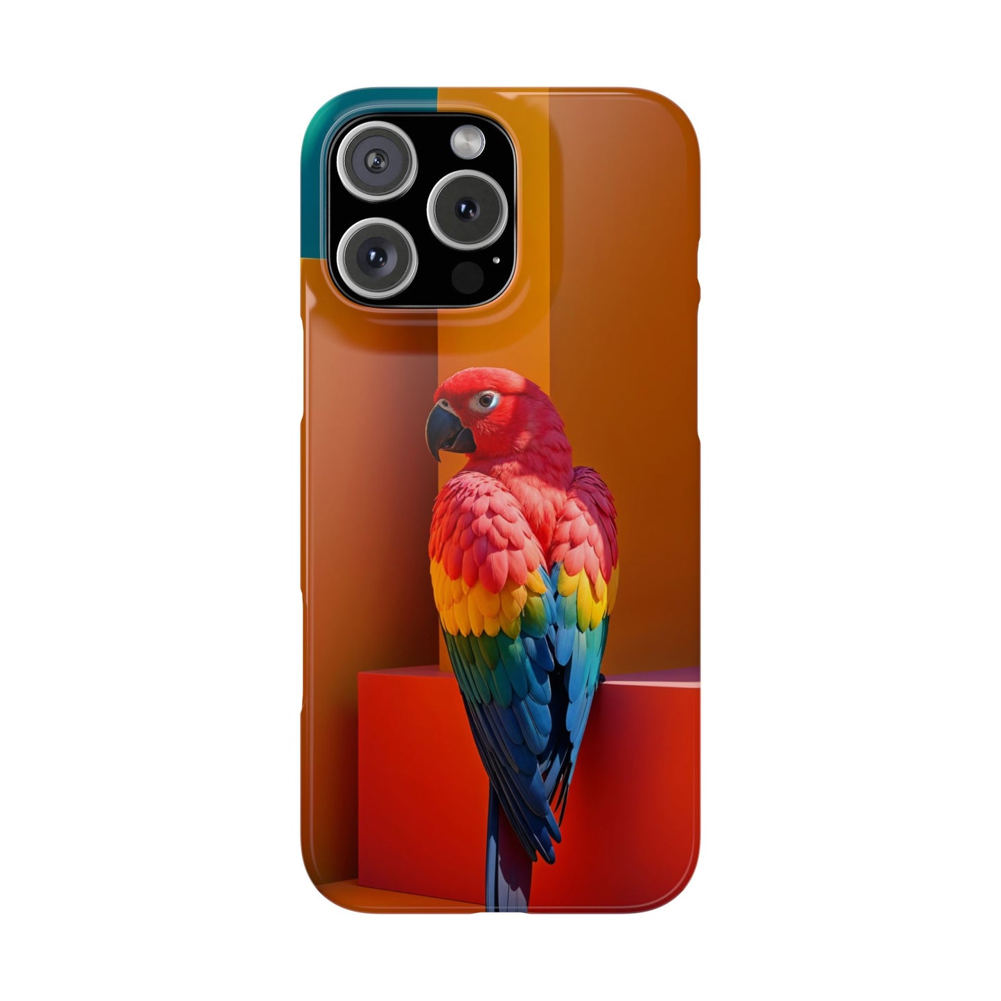 Vibrant Parrot Slim Phone Case - Colorful Tropical Design for Nature Lovers