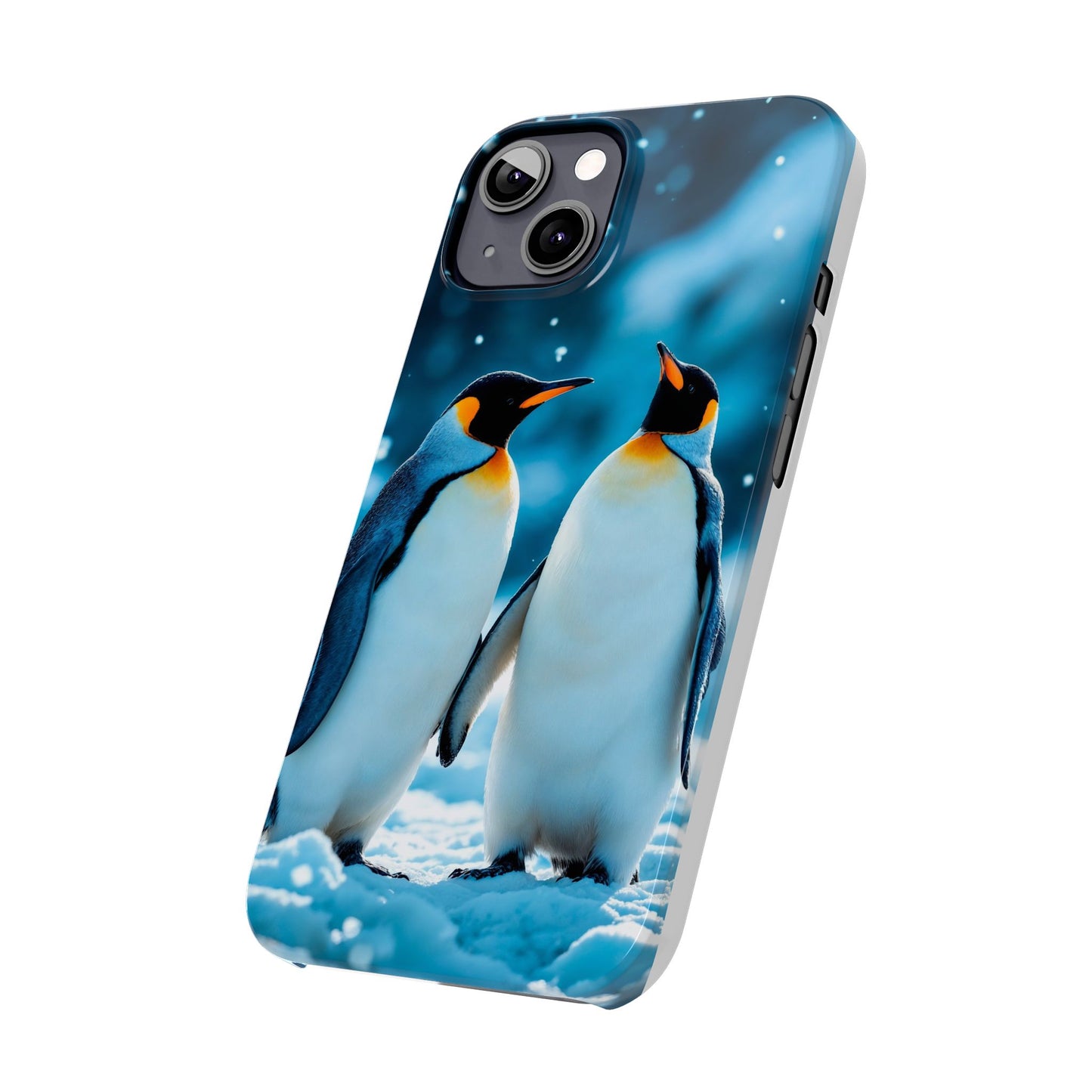 Charming Penguin Slim Phone Case - Winter Wonderland Design