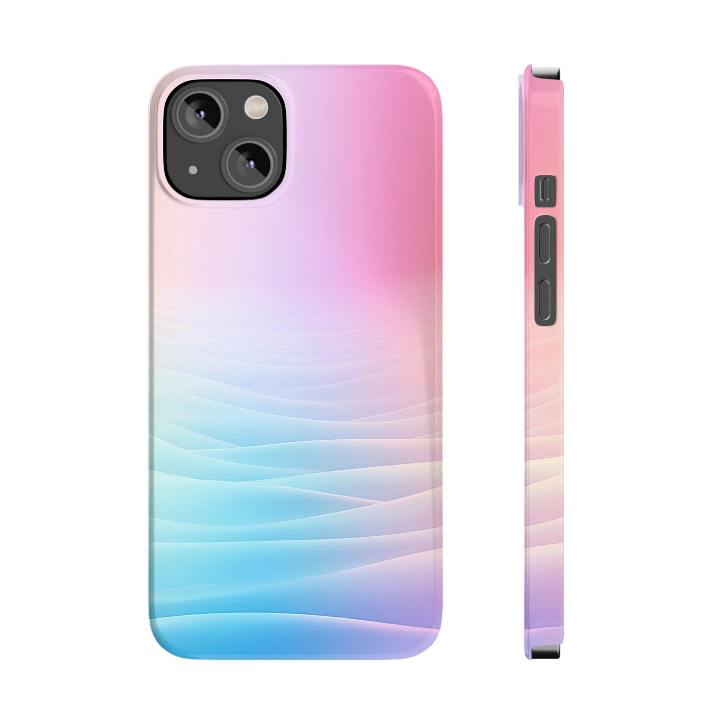 Pastel Waves Slim Phone Case - Soft Gradient Design for Trendy Protection