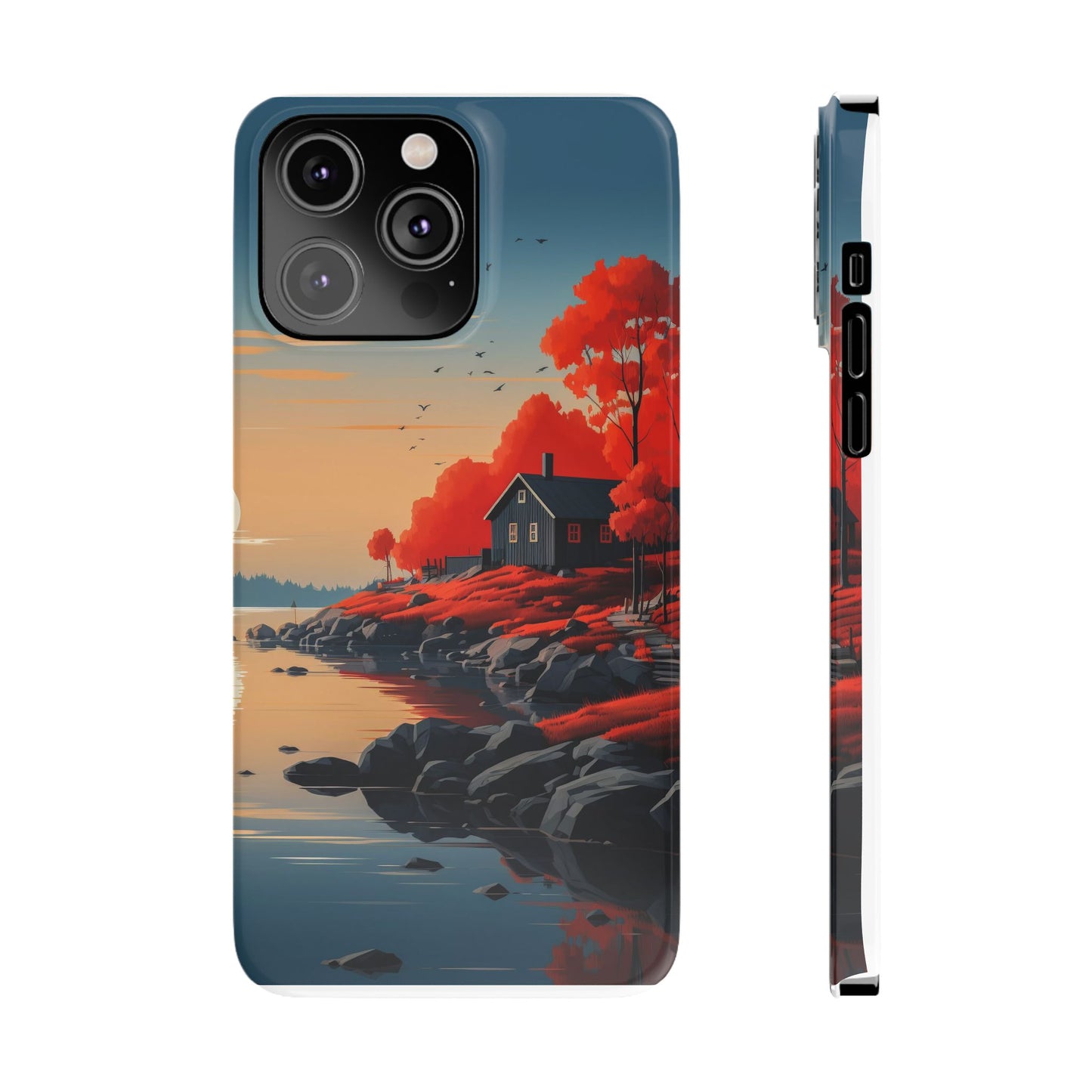 Nature-Inspired Slim Phone Cases - Autumn Landscape Design