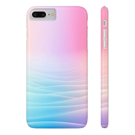 Pastel Waves Slim Phone Case - Soft Gradient Design for Trendy Protection