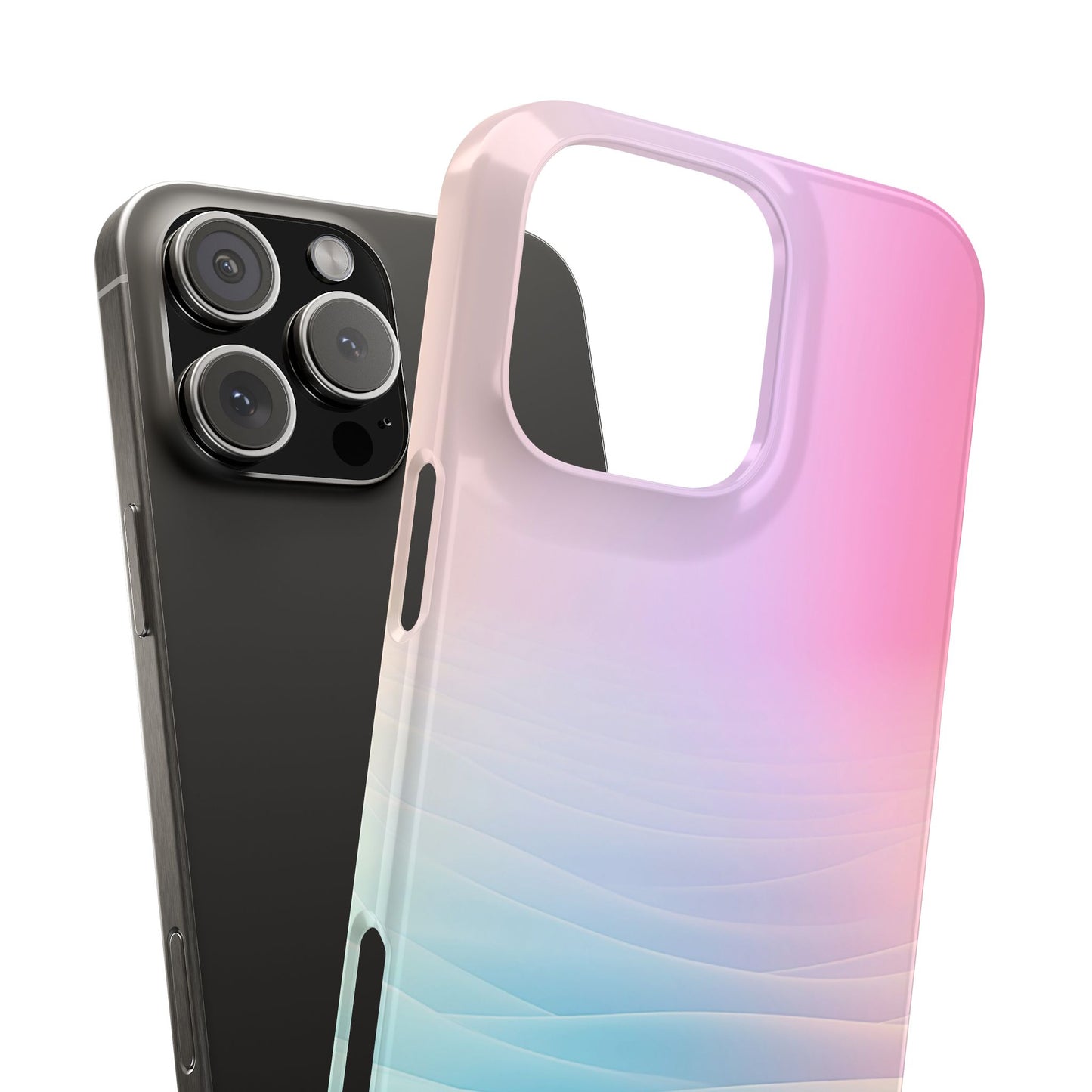 Pastel Waves Slim Phone Case - Soft Gradient Design for Trendy Protection