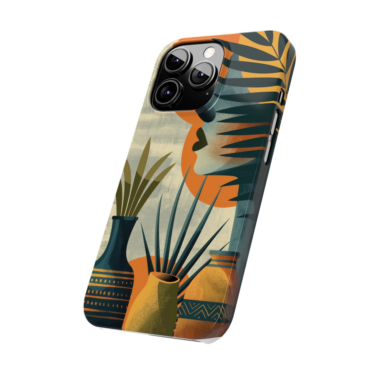 Botanical Art Slim Phone Case - Vintage Women & Nature Design