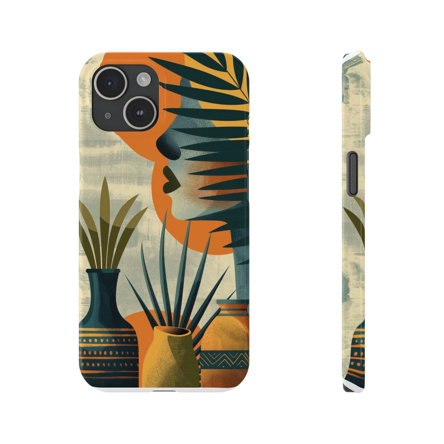 Botanical Art Slim Phone Case - Vintage Women & Nature Design