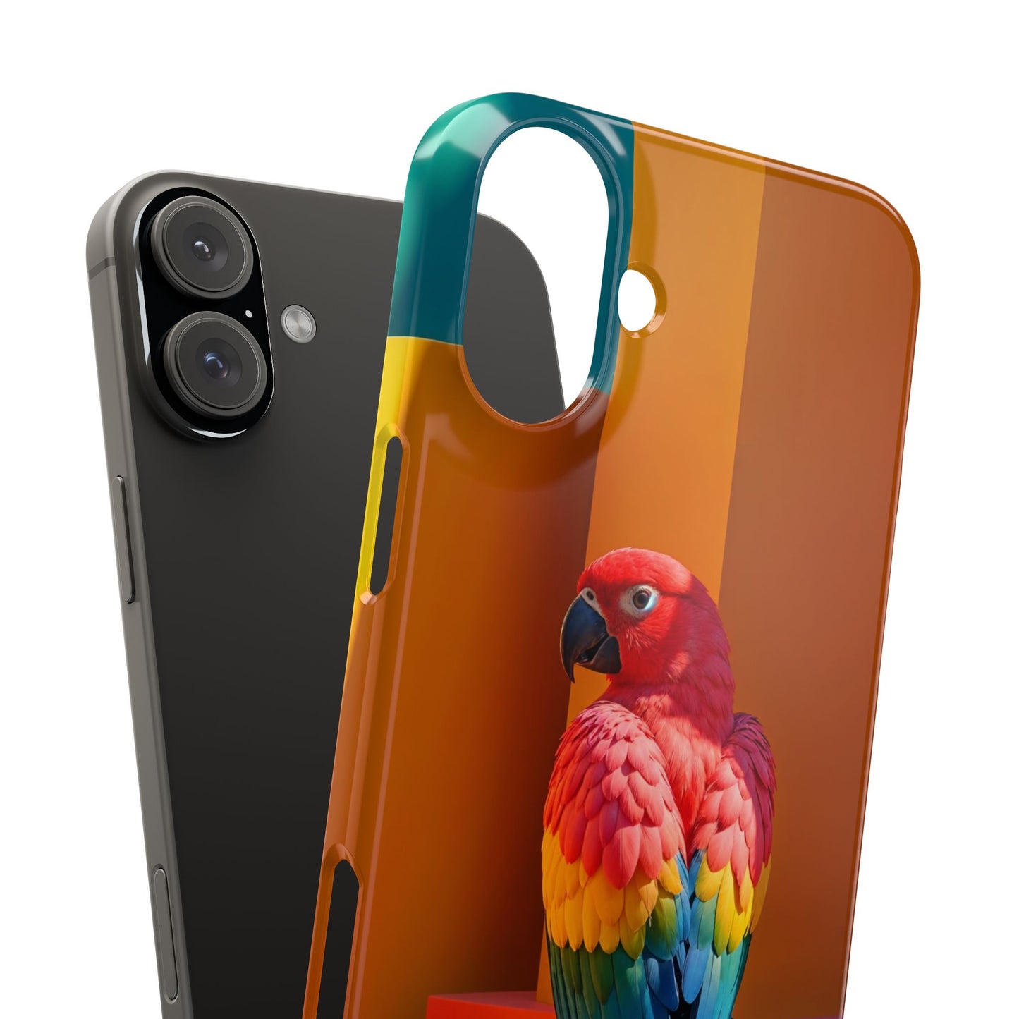 Vibrant Parrot Slim Phone Case - Colorful Tropical Design for Nature Lovers