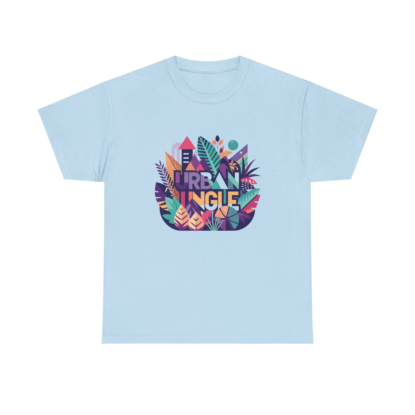 Urban Jungle Unisex Heavy Cotton Tee - Vibrant Tropical Design