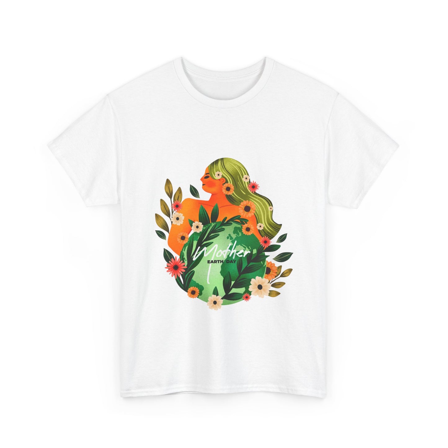 Mother Nature Unisex Heavy Cotton Tee - Eco-Friendly Graphic T-Shirt for Nature Lovers