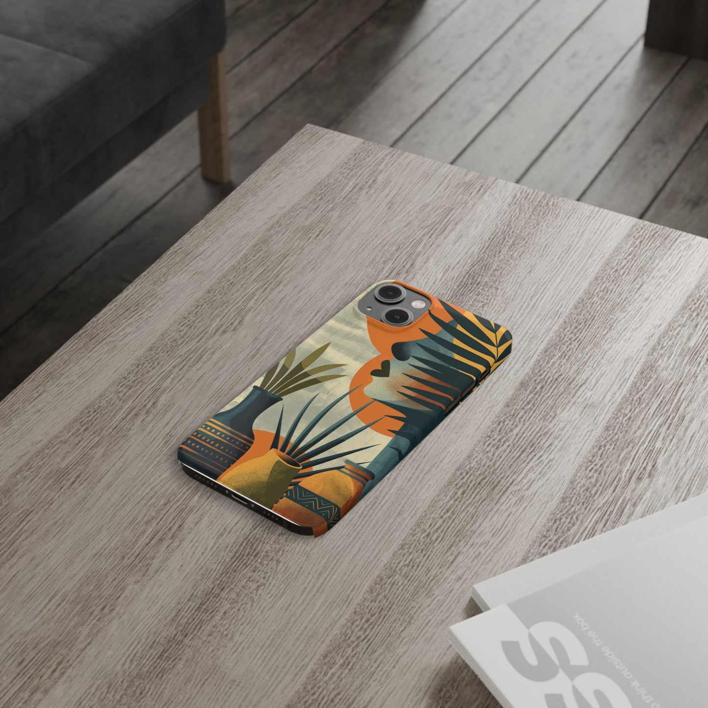 Botanical Art Slim Phone Case - Vintage Women & Nature Design