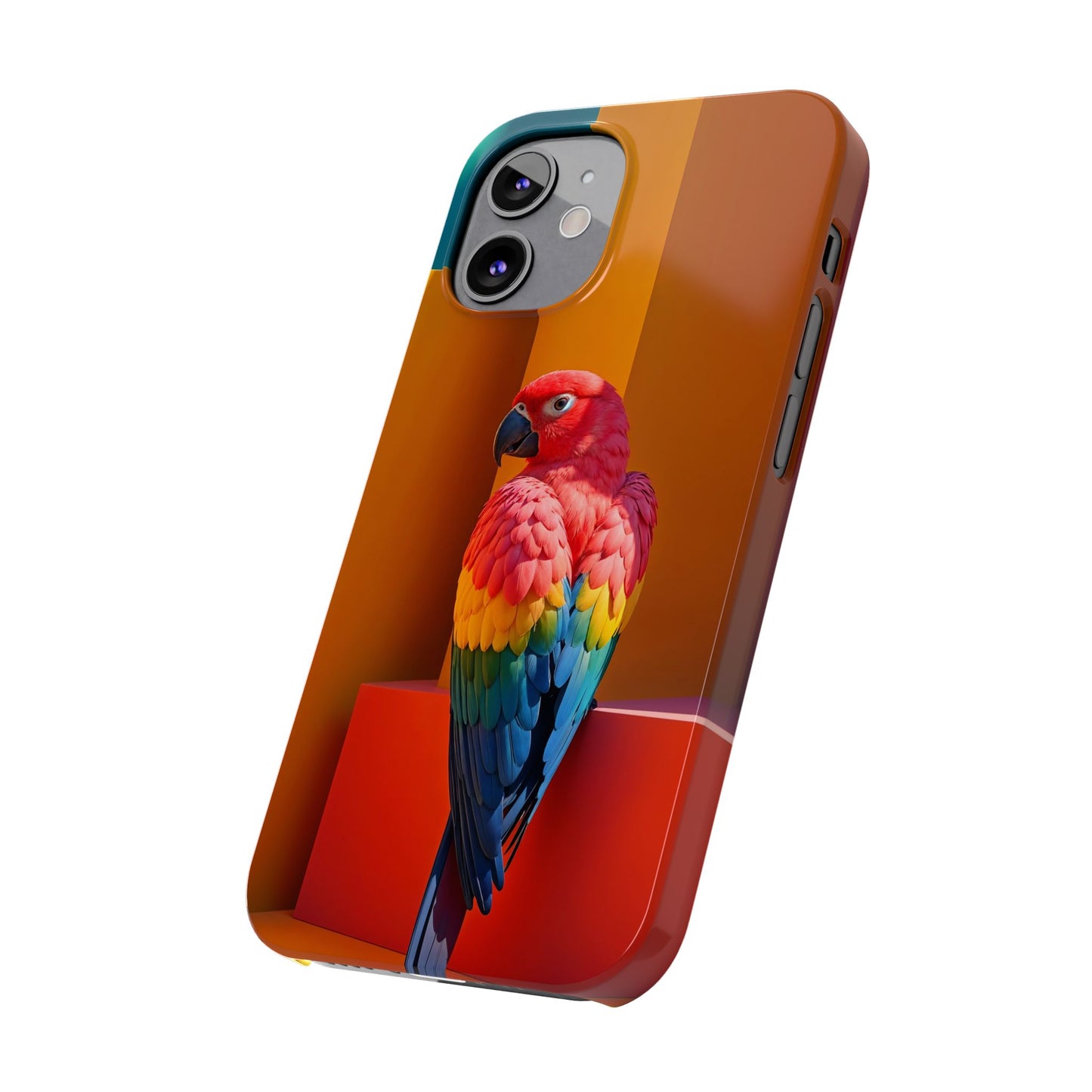 Vibrant Parrot Slim Phone Case - Colorful Tropical Design for Nature Lovers