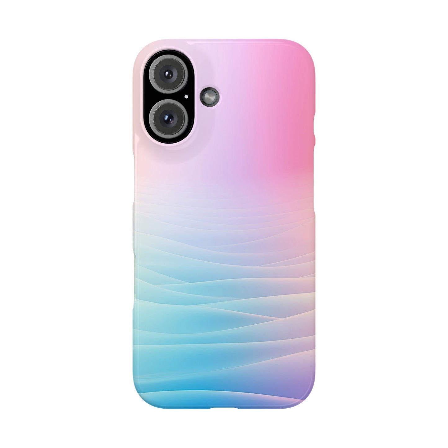 Pastel Waves Slim Phone Case - Soft Gradient Design for Trendy Protection