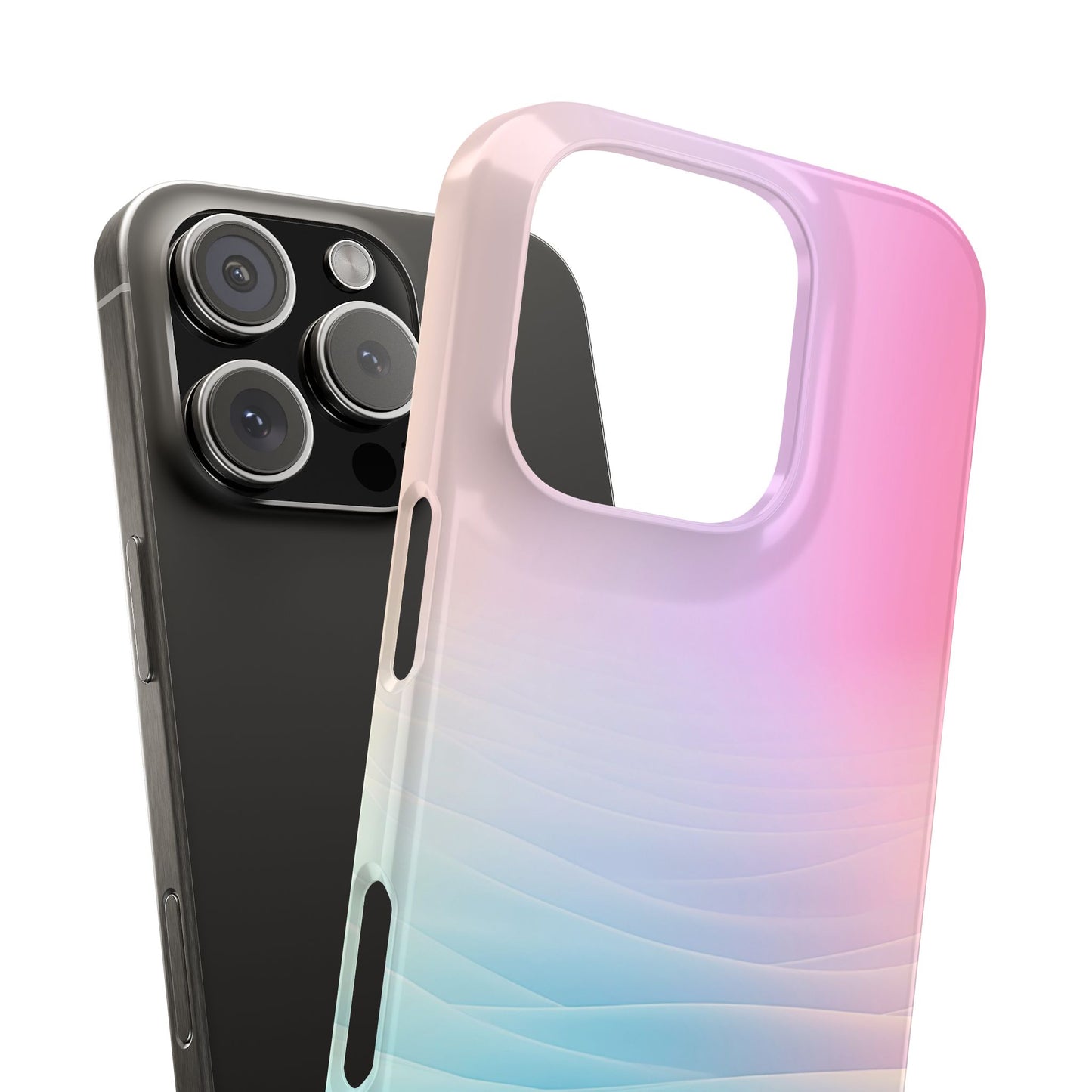 Pastel Waves Slim Phone Case - Soft Gradient Design for Trendy Protection