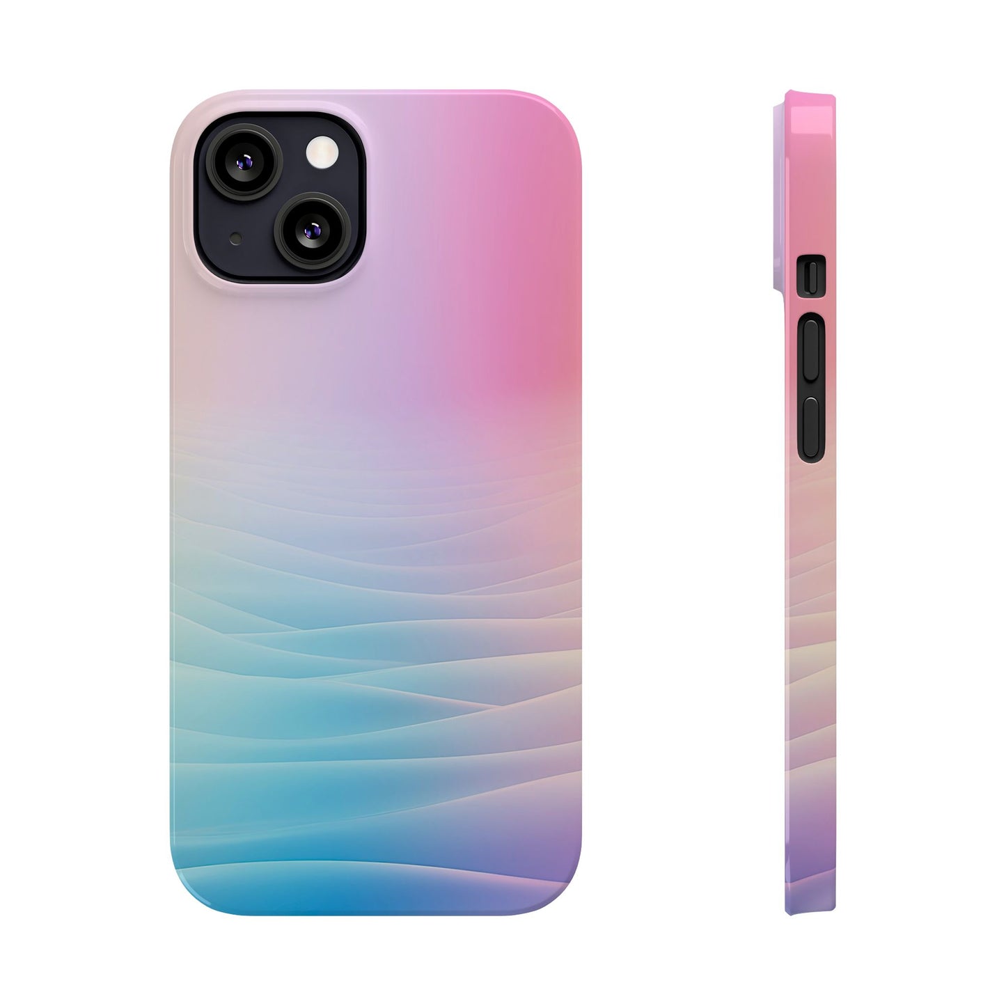 Pastel Waves Slim Phone Case - Soft Gradient Design for Trendy Protection