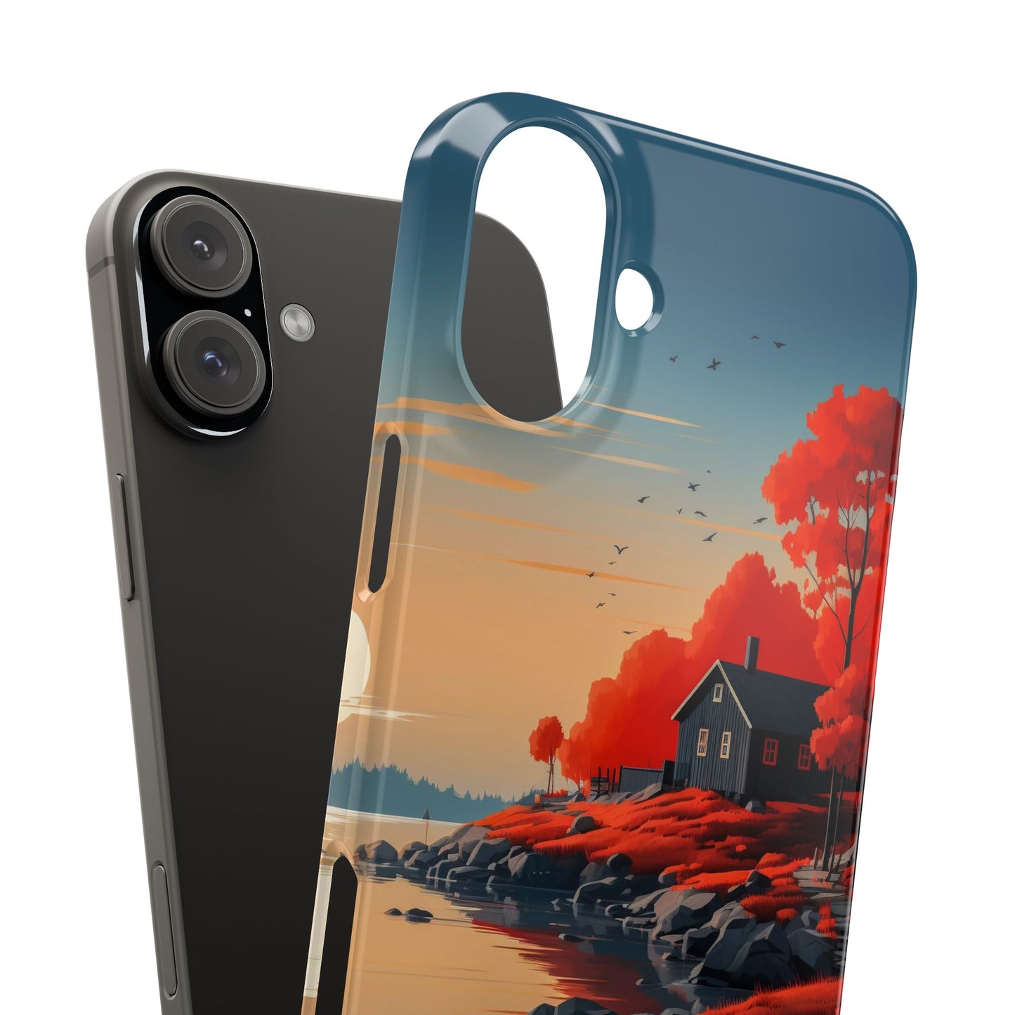 Nature-Inspired Slim Phone Cases - Autumn Landscape Design