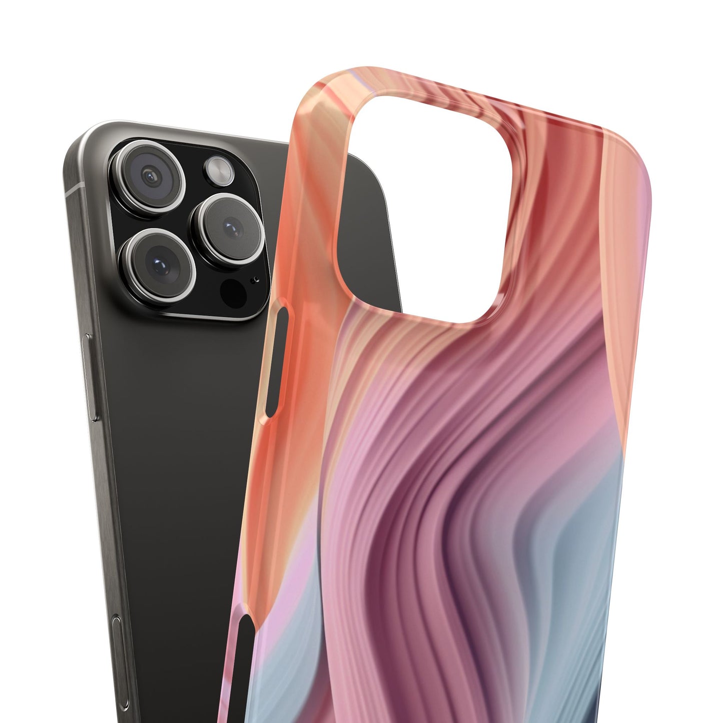 Stylish Slim Phone Cases with Wave Patterns - Perfect Gift for Art Lovers