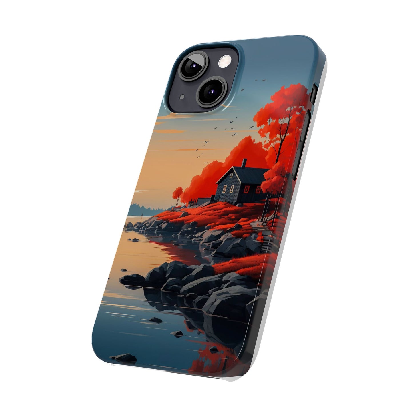 Nature-Inspired Slim Phone Cases - Autumn Landscape Design