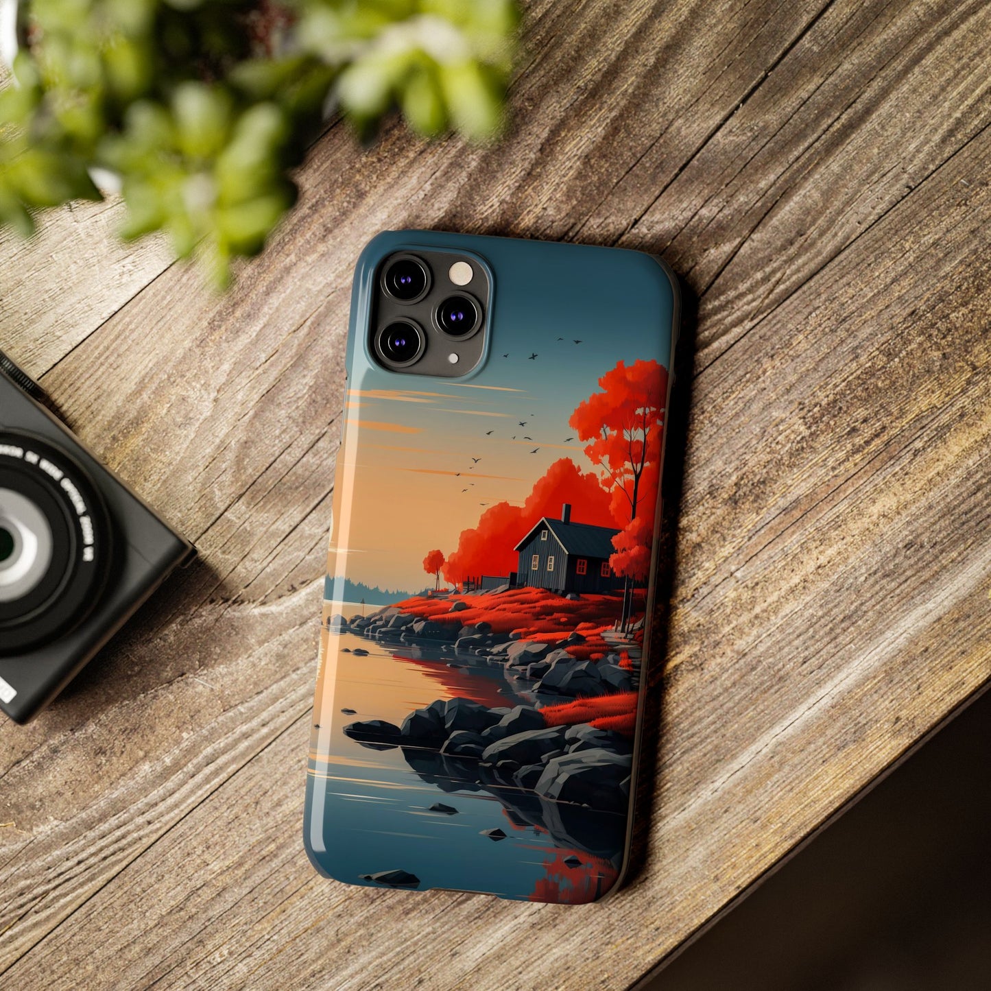 Nature-Inspired Slim Phone Cases - Autumn Landscape Design