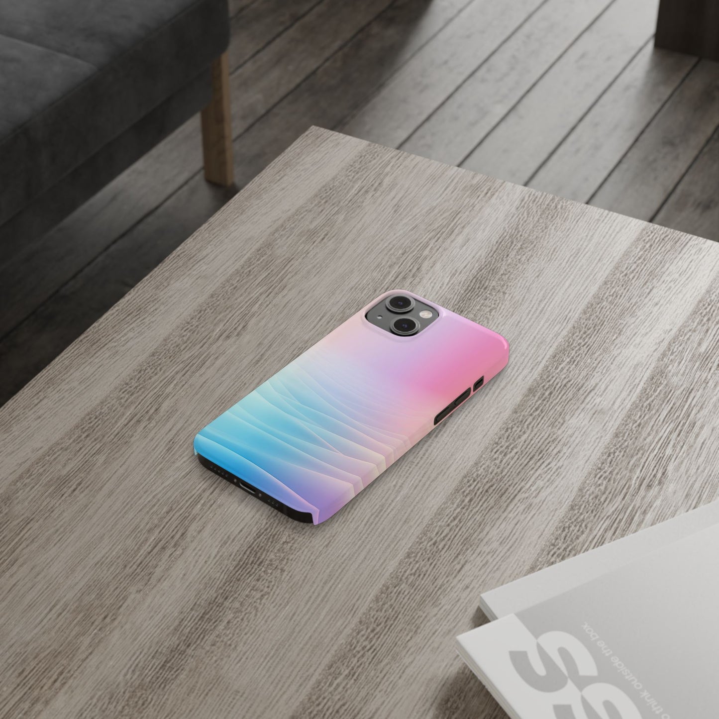 Pastel Waves Slim Phone Case - Soft Gradient Design for Trendy Protection