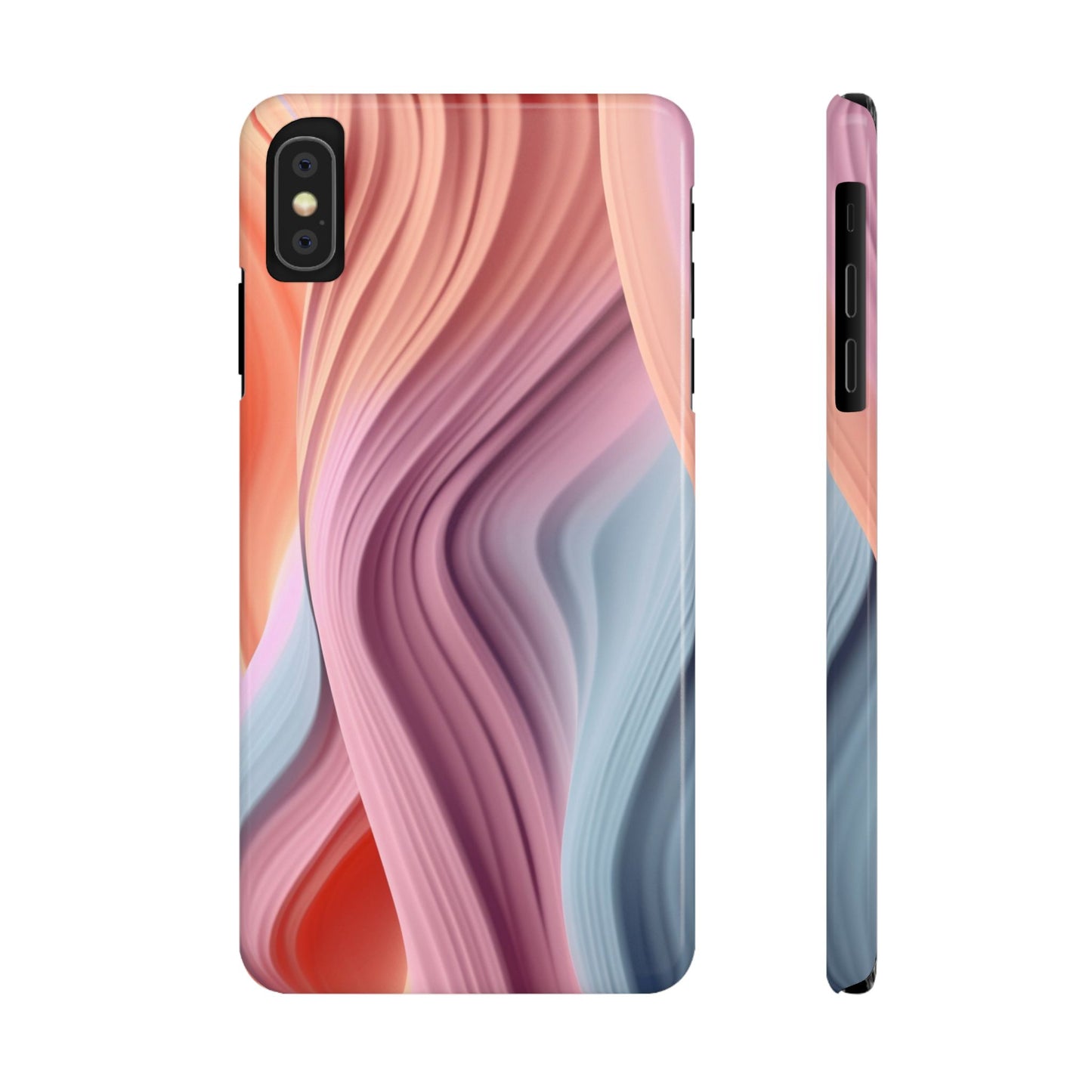 Stylish Slim Phone Cases with Wave Patterns - Perfect Gift for Art Lovers