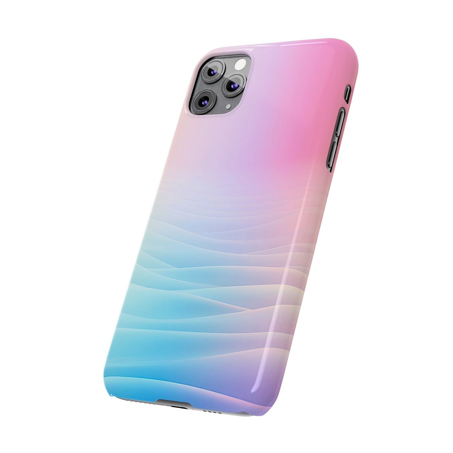 Pastel Waves Slim Phone Case - Soft Gradient Design for Trendy Protection