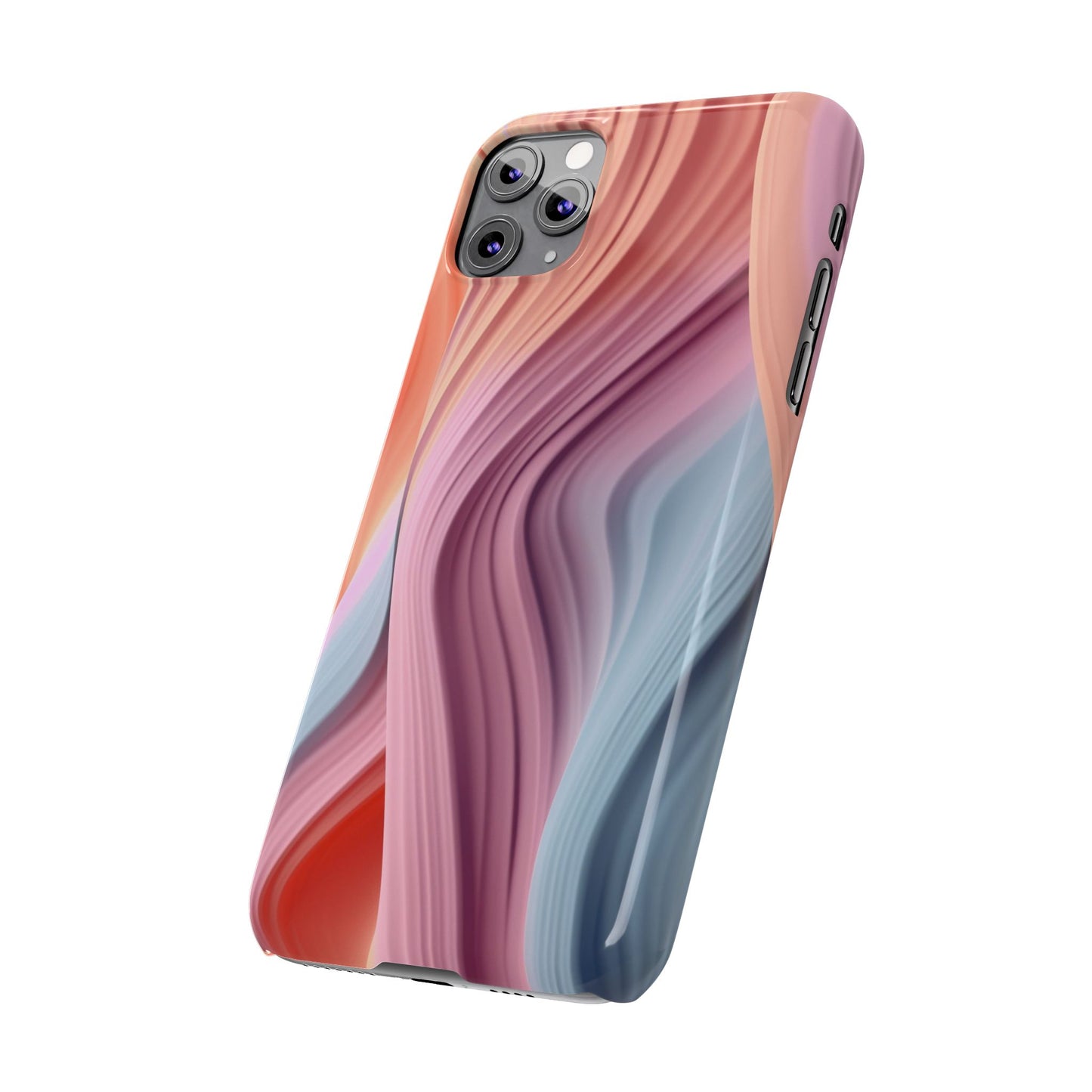 Stylish Slim Phone Cases with Wave Patterns - Perfect Gift for Art Lovers