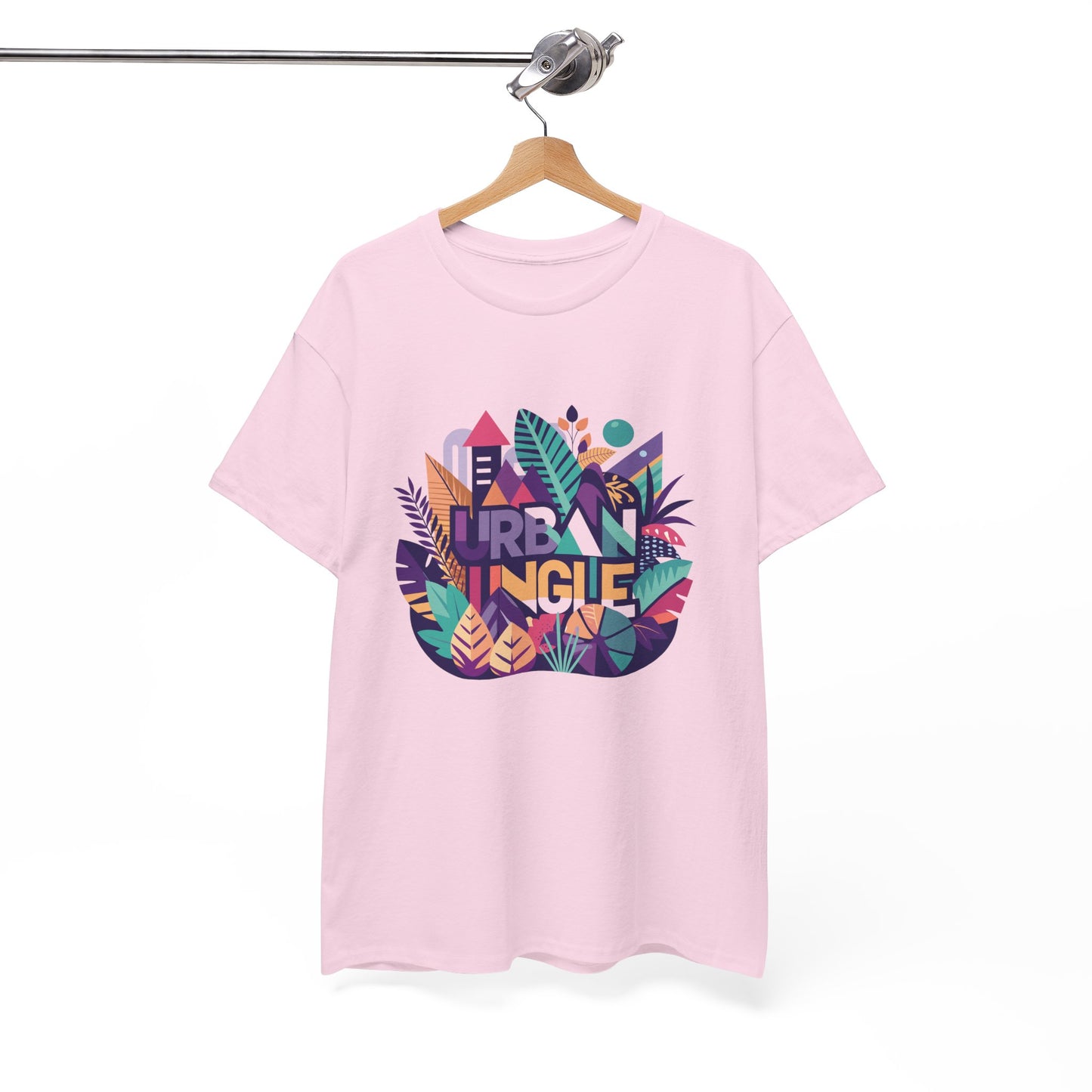 Urban Jungle Unisex Heavy Cotton Tee - Vibrant Tropical Design