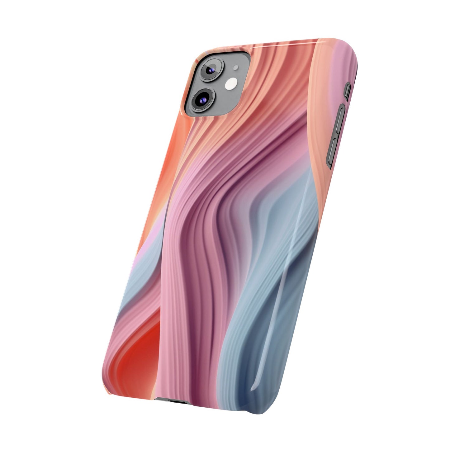 Stylish Slim Phone Cases with Wave Patterns - Perfect Gift for Art Lovers