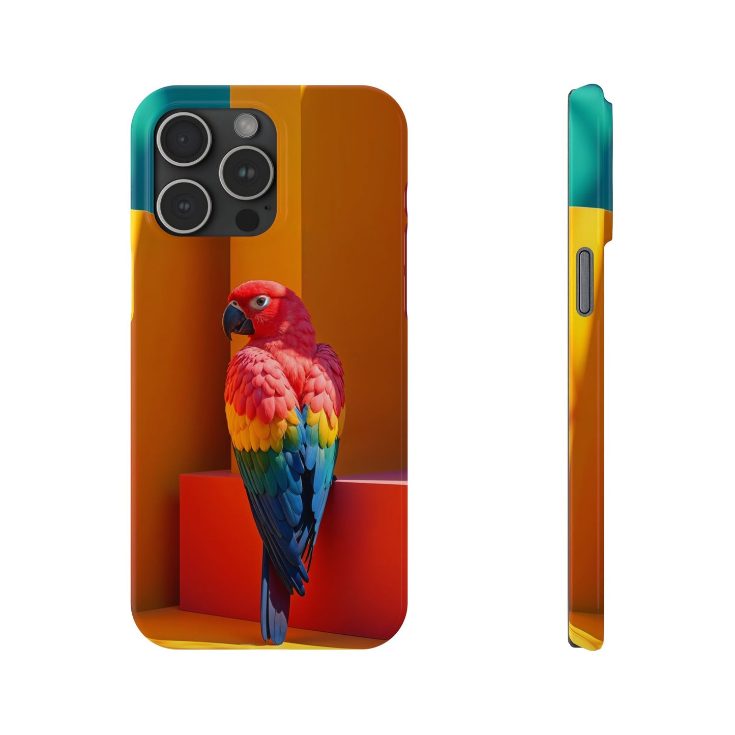 Vibrant Parrot Slim Phone Case - Colorful Tropical Design for Nature Lovers