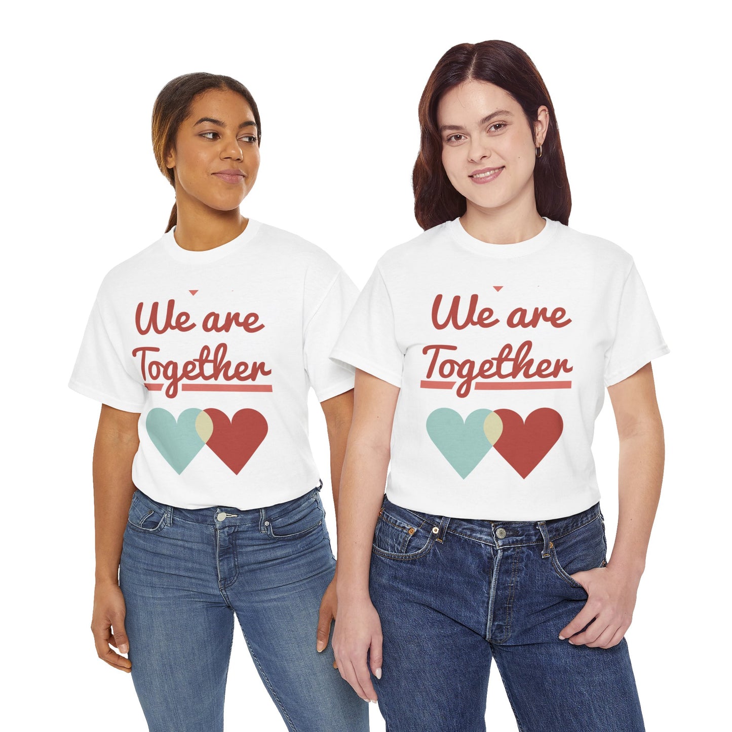 Love Connection Unisex Heavy Cotton Tee - 'We are Together' Design