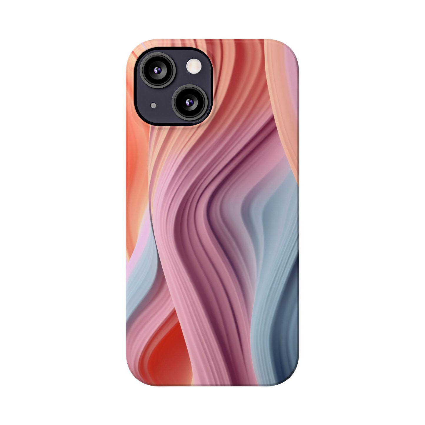 Stylish Slim Phone Cases with Wave Patterns - Perfect Gift for Art Lovers