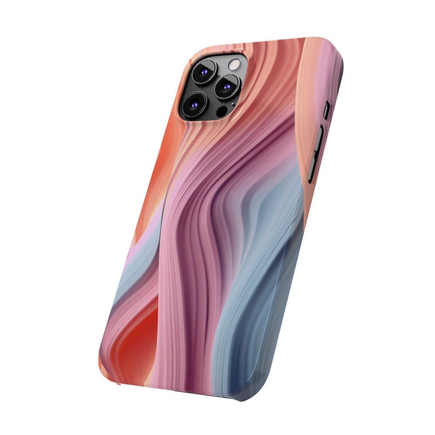 Stylish Slim Phone Cases with Wave Patterns - Perfect Gift for Art Lovers