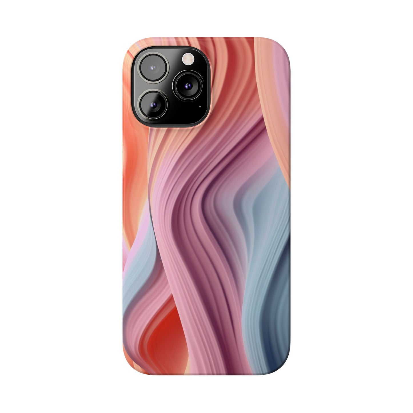 Stylish Slim Phone Cases with Wave Patterns - Perfect Gift for Art Lovers