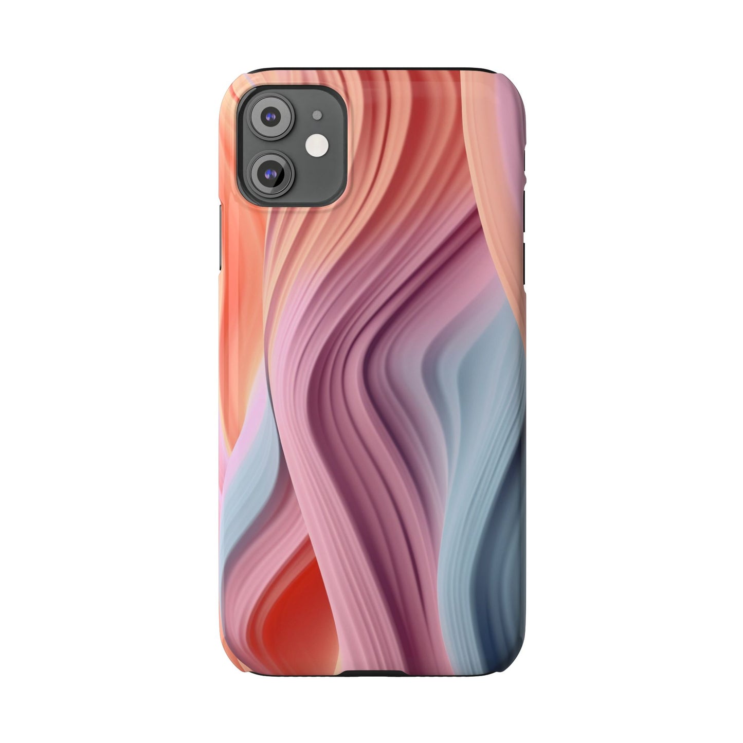 Stylish Slim Phone Cases with Wave Patterns - Perfect Gift for Art Lovers