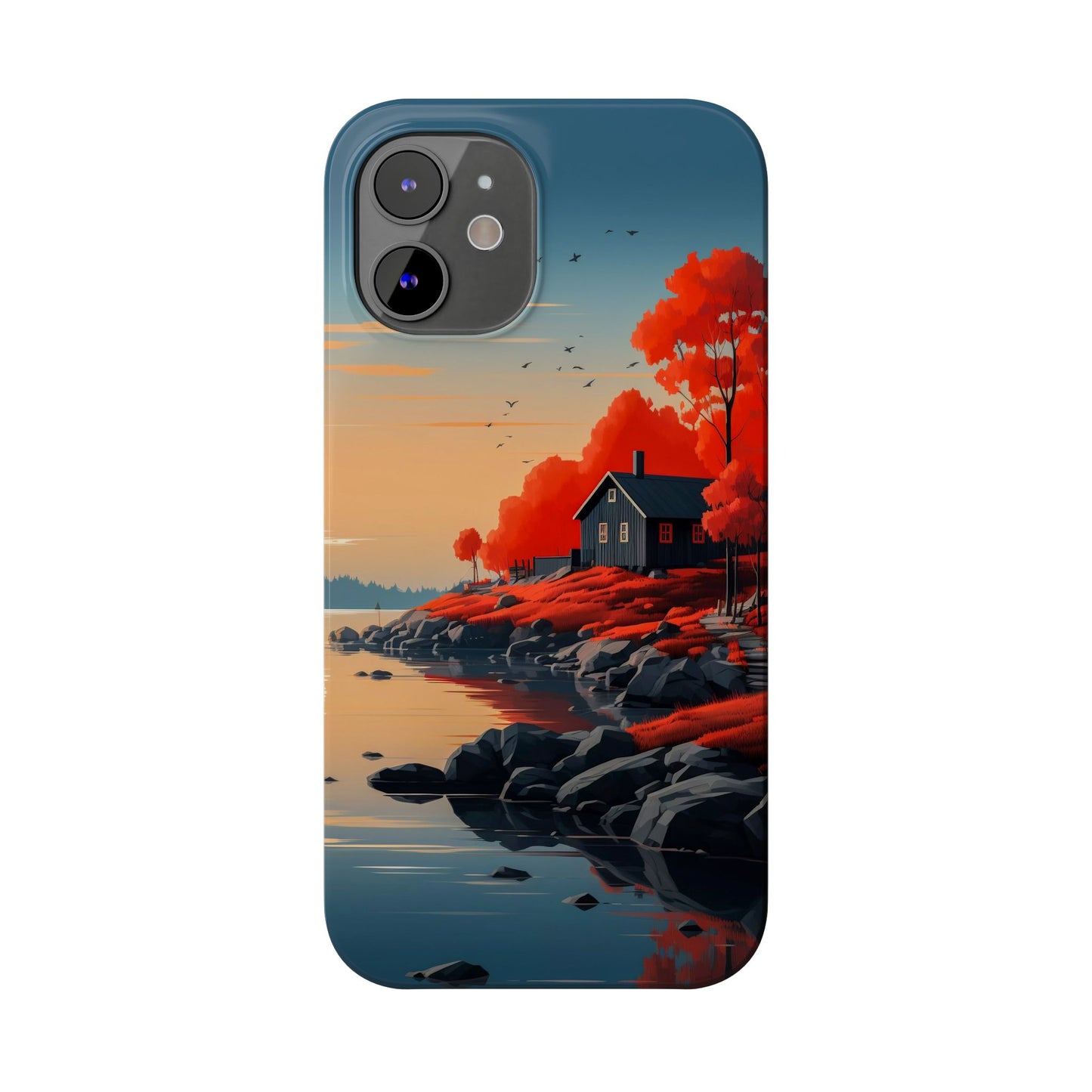 Nature-Inspired Slim Phone Cases - Autumn Landscape Design