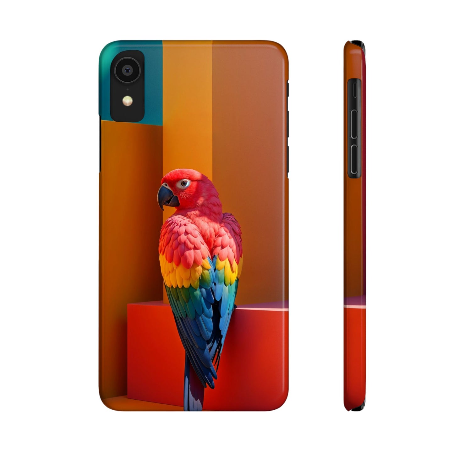 Vibrant Parrot Slim Phone Case - Colorful Tropical Design for Nature Lovers