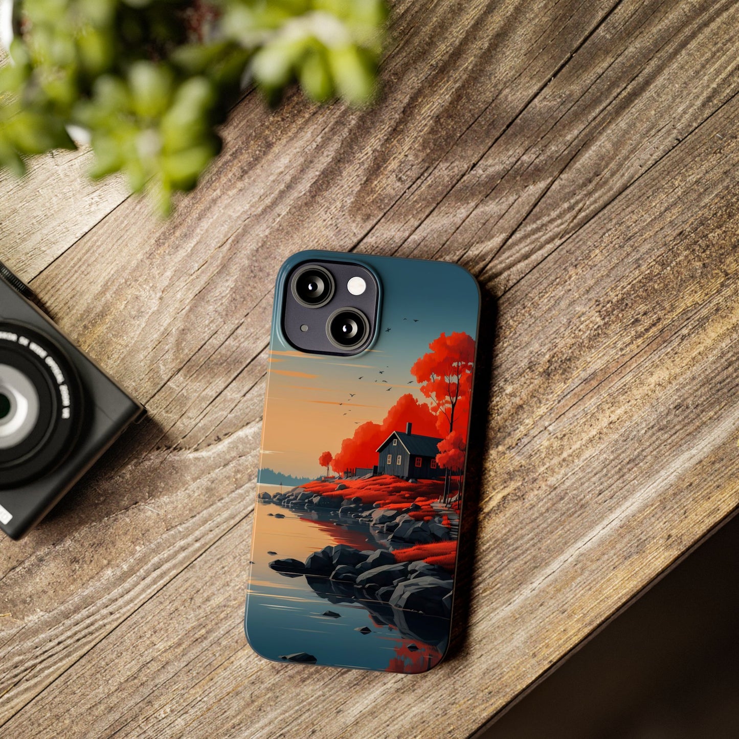 Nature-Inspired Slim Phone Cases - Autumn Landscape Design