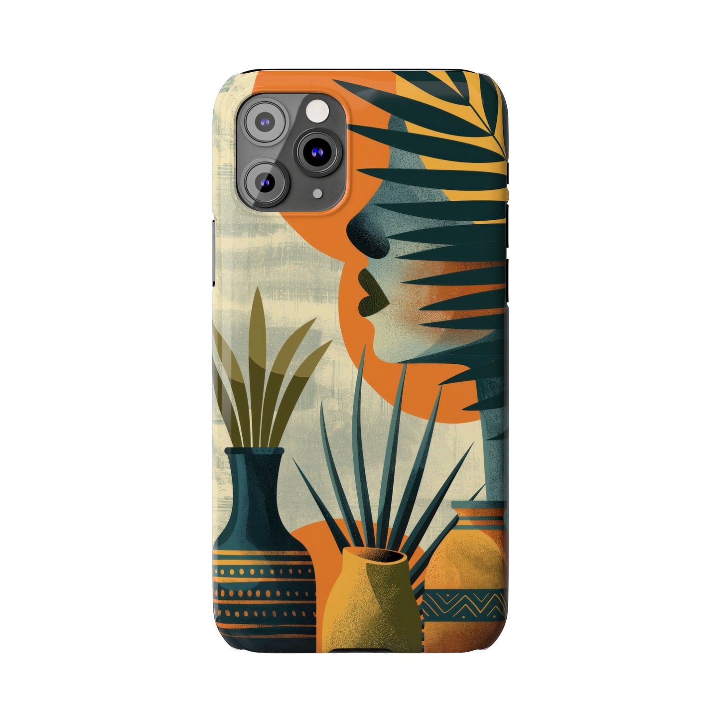 Botanical Art Slim Phone Case - Vintage Women & Nature Design