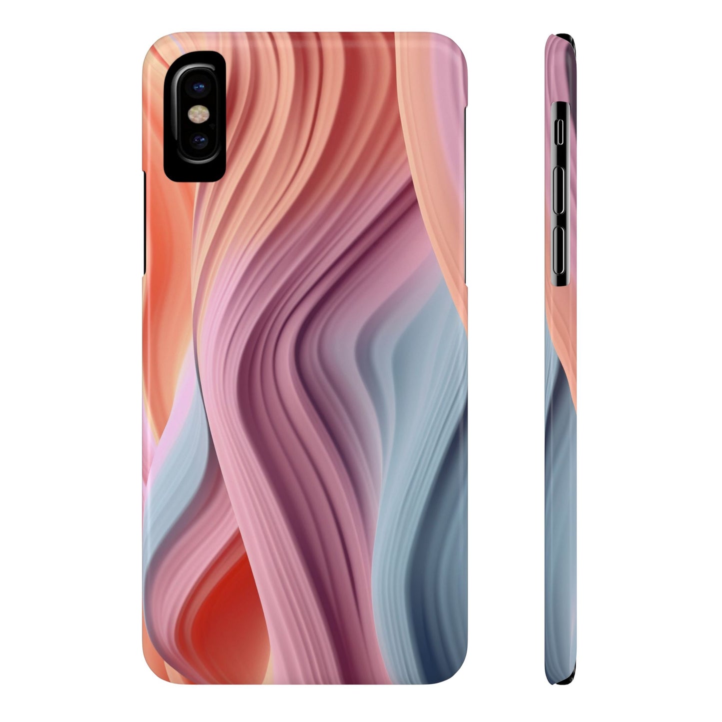 Stylish Slim Phone Cases with Wave Patterns - Perfect Gift for Art Lovers