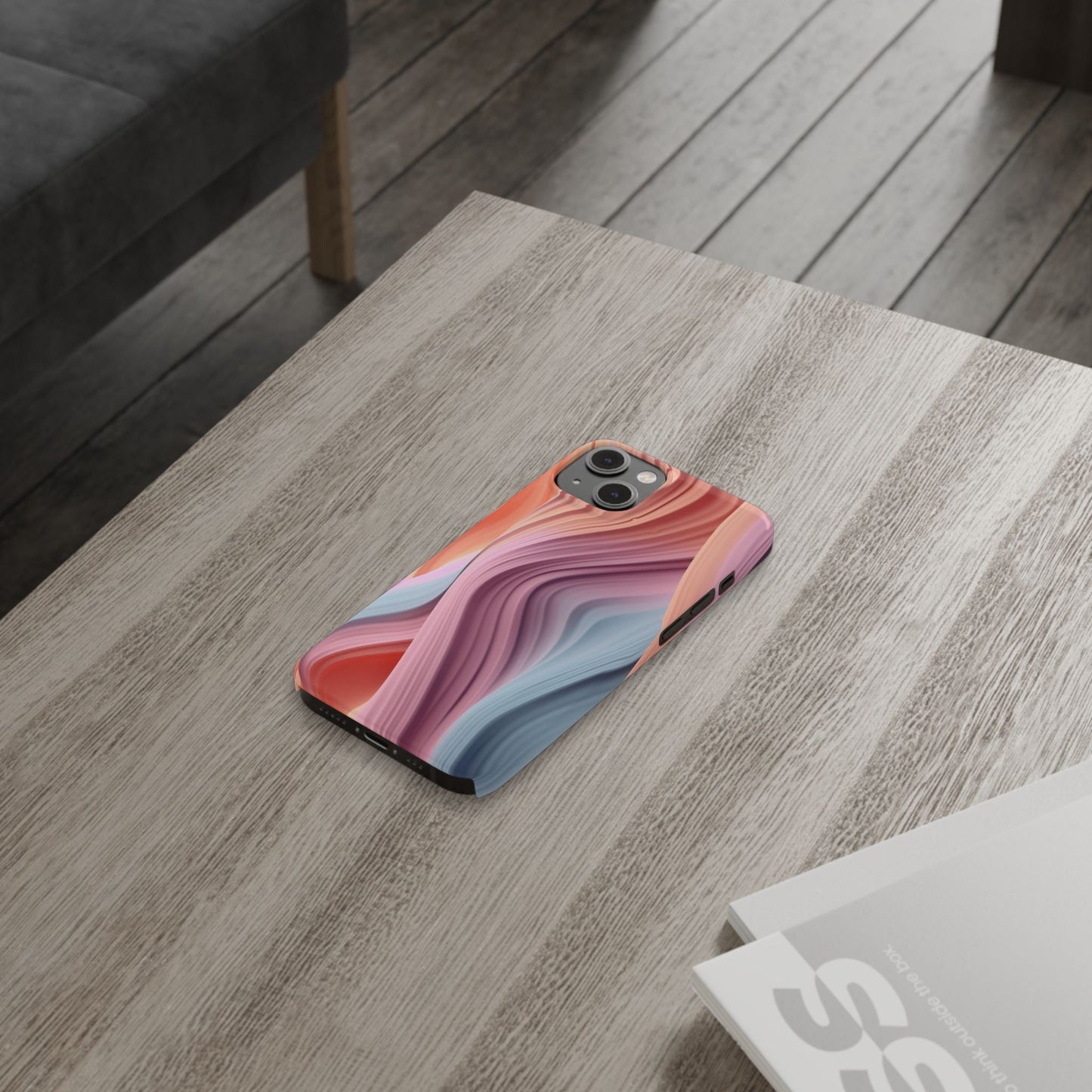 Stylish Slim Phone Cases with Wave Patterns - Perfect Gift for Art Lovers