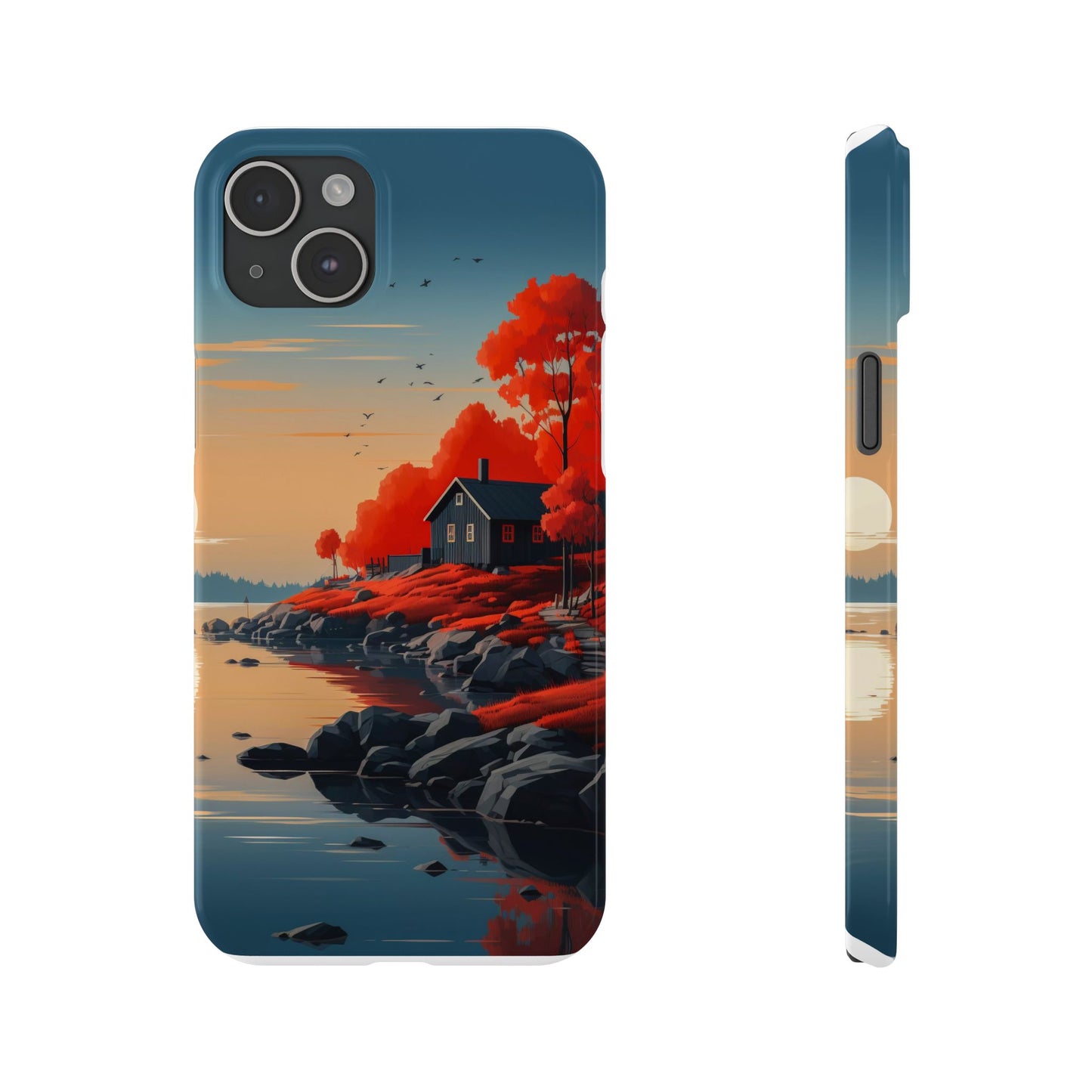 Nature-Inspired Slim Phone Cases - Autumn Landscape Design