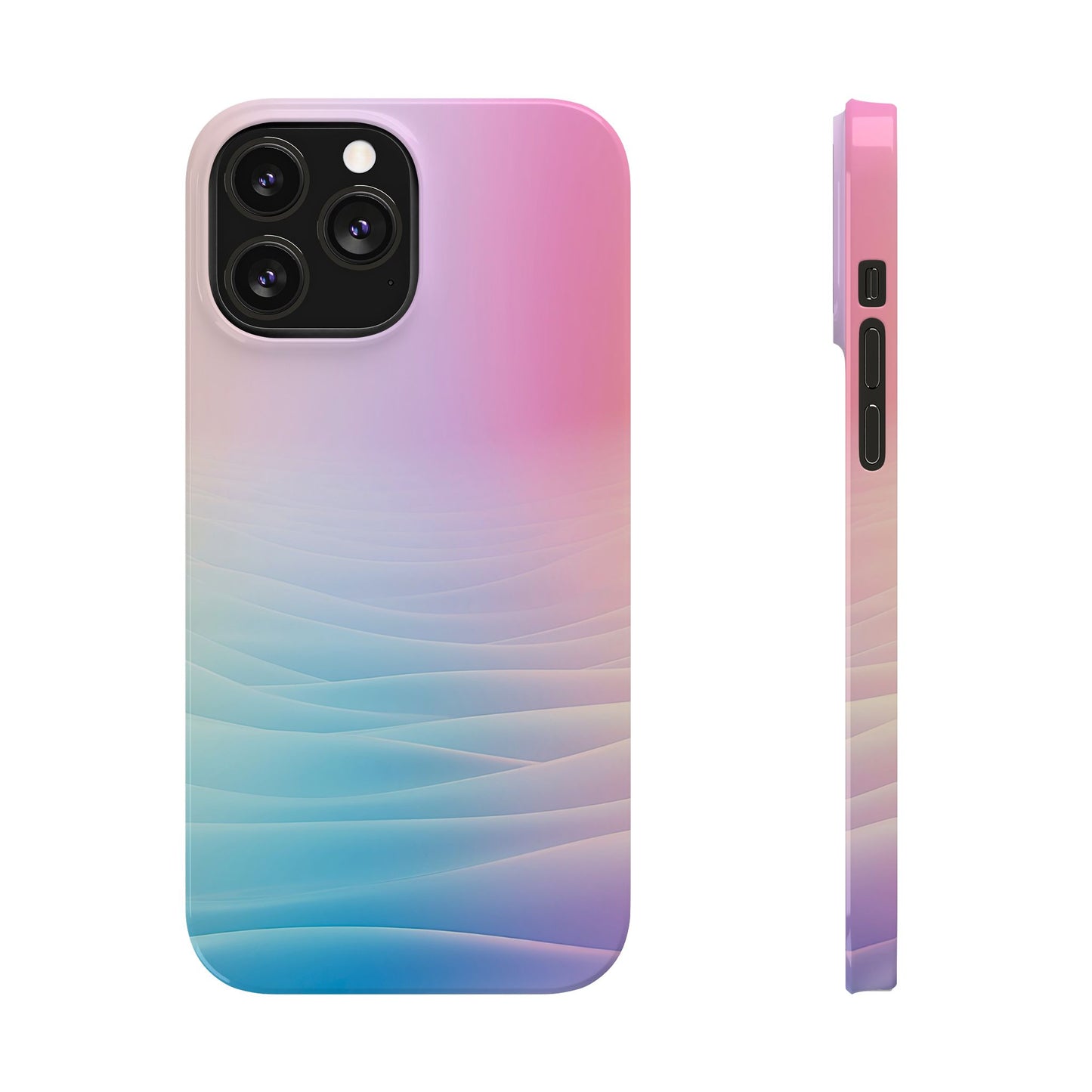 Pastel Waves Slim Phone Case - Soft Gradient Design for Trendy Protection