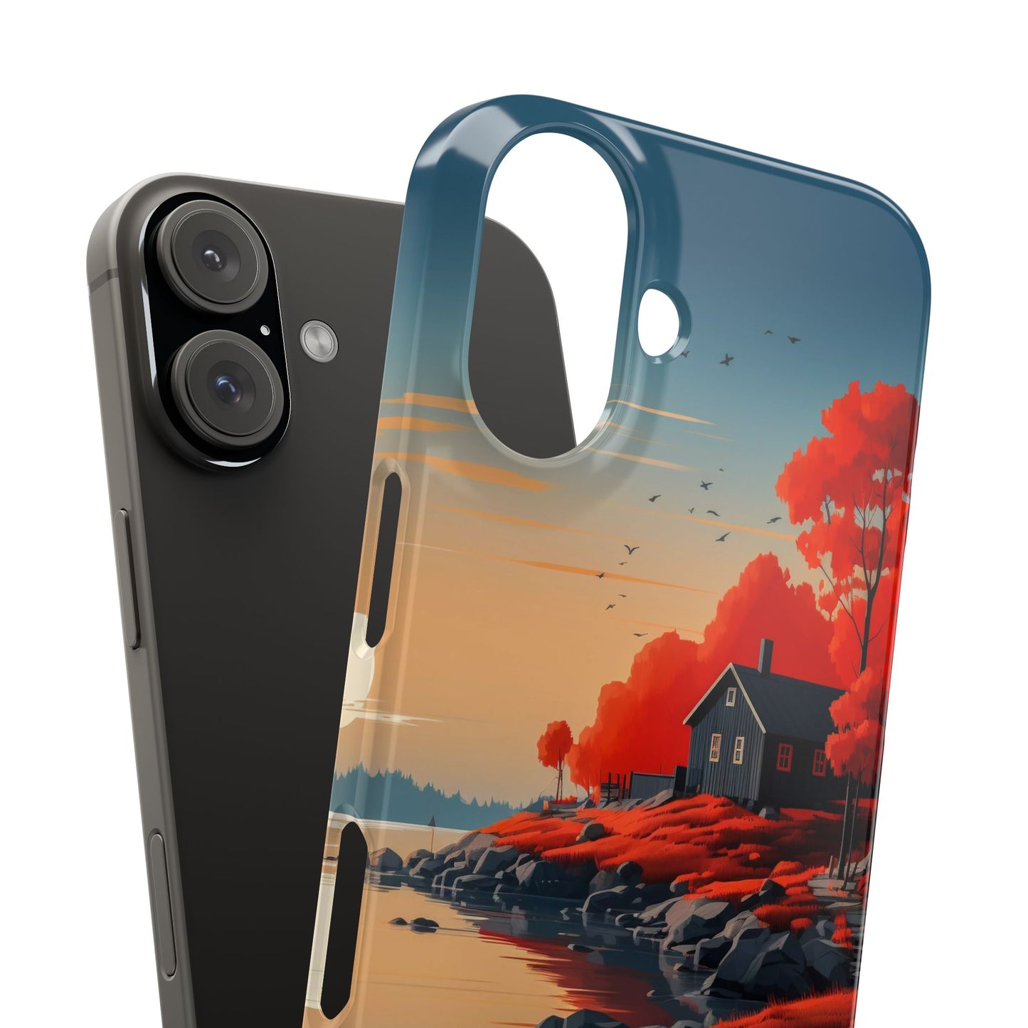 Nature-Inspired Slim Phone Cases - Autumn Landscape Design