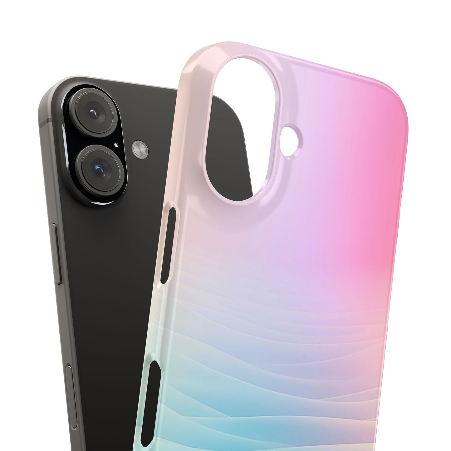 Pastel Waves Slim Phone Case - Soft Gradient Design for Trendy Protection