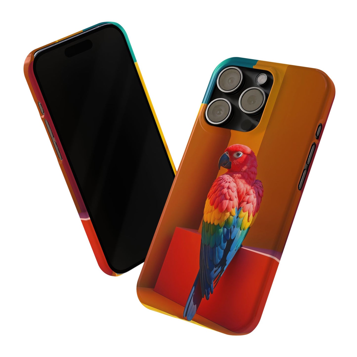 Vibrant Parrot Slim Phone Case - Colorful Tropical Design for Nature Lovers