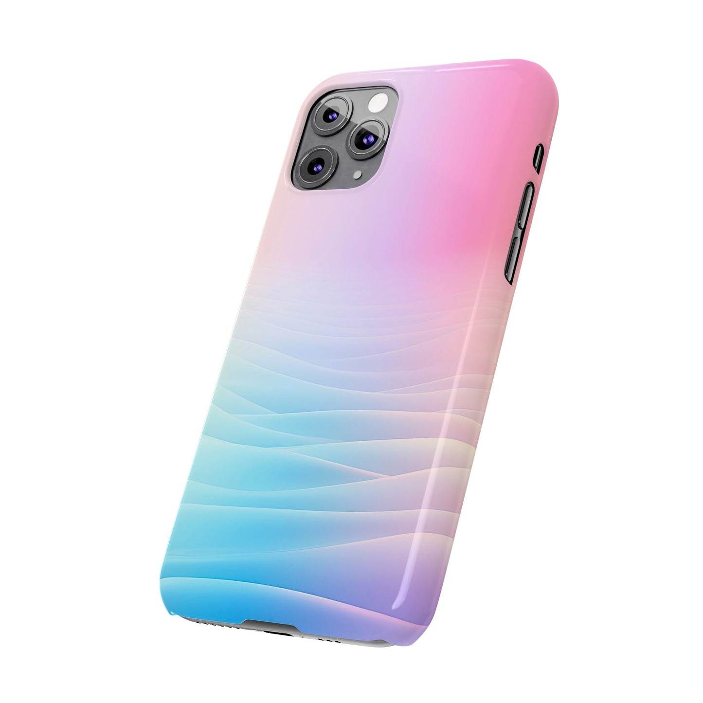 Pastel Waves Slim Phone Case - Soft Gradient Design for Trendy Protection