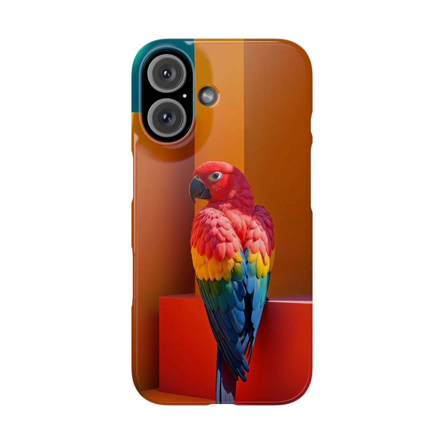 Vibrant Parrot Slim Phone Case - Colorful Tropical Design for Nature Lovers