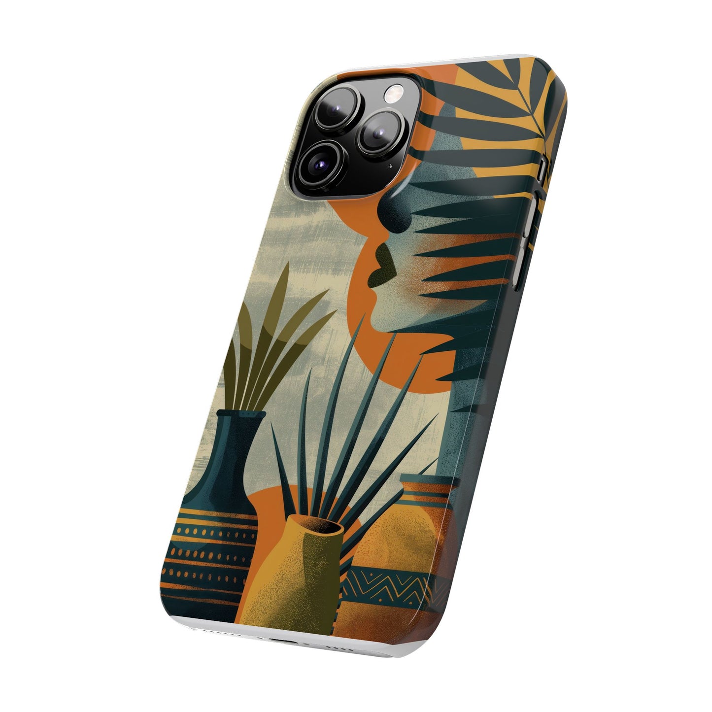 Botanical Art Slim Phone Case - Vintage Women & Nature Design