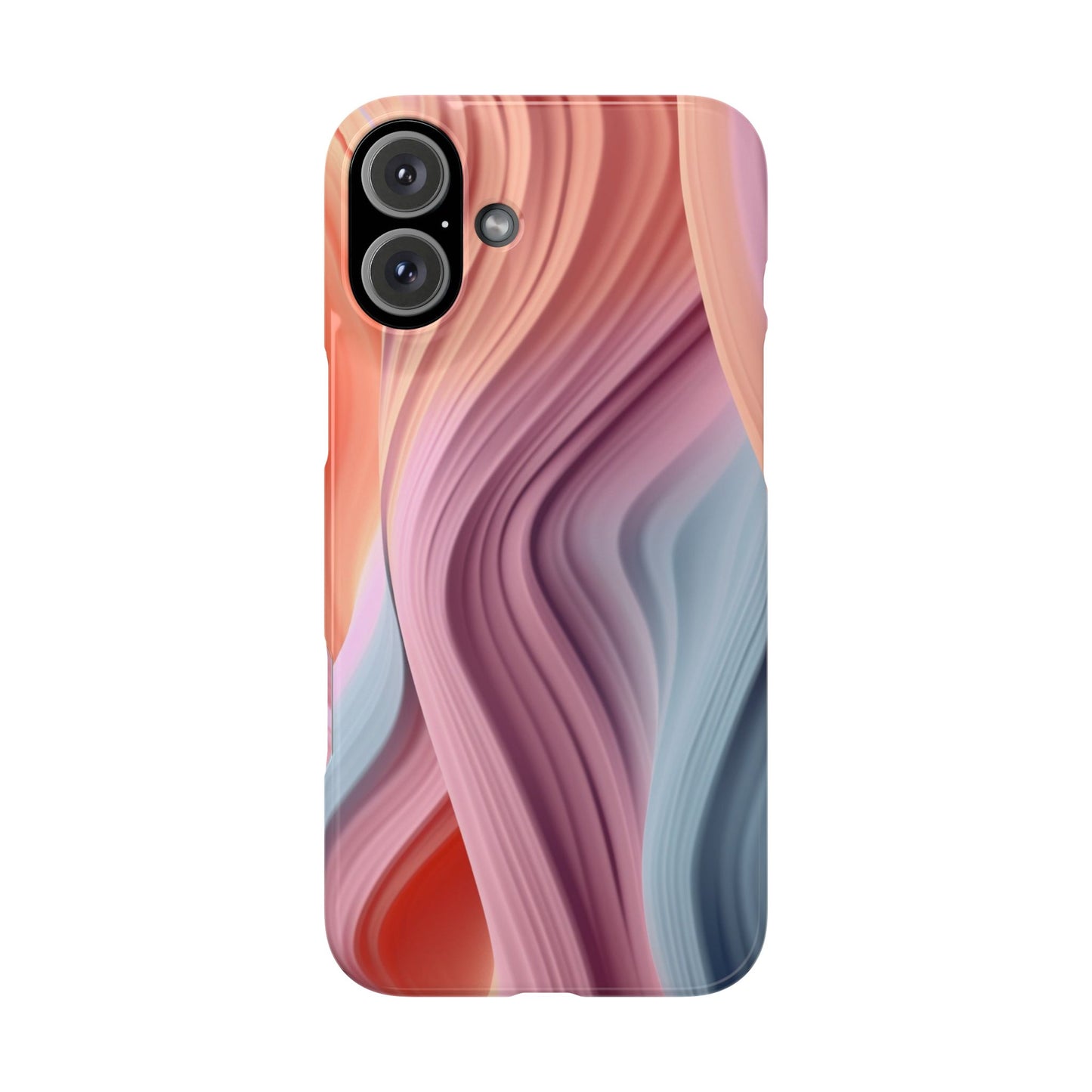 Stylish Slim Phone Cases with Wave Patterns - Perfect Gift for Art Lovers